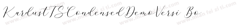 KardustTSCondensedDemoVersi BoldIta字体转换